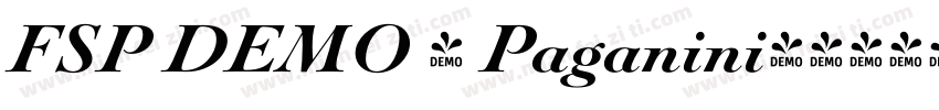 FSP DEMO - Paganini字体转换